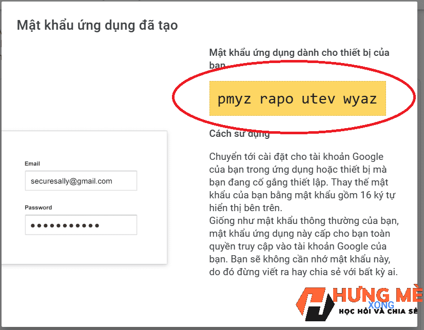 Tạo Mật Khẩu Ứng Dụng Gmail